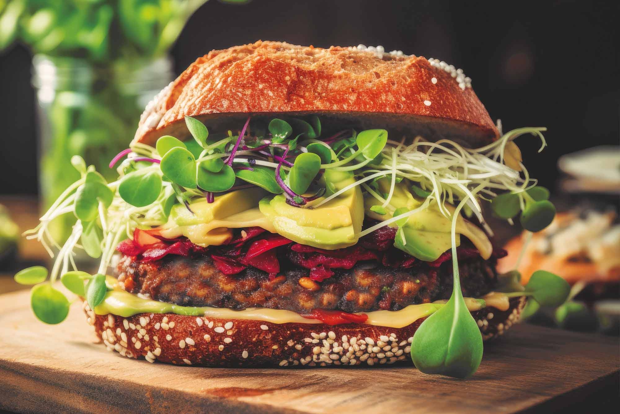 Burger in der Mensa Geomatikum