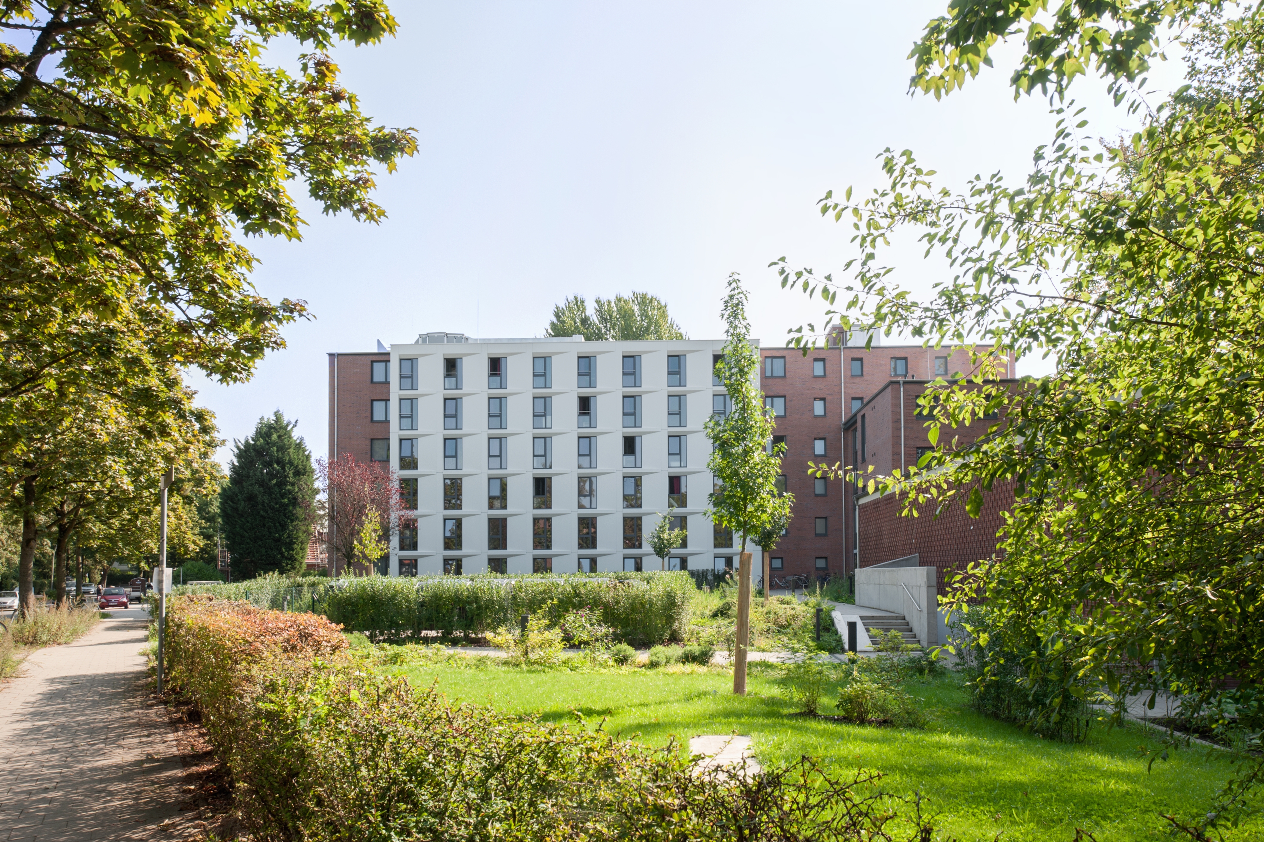 Außenansicht der Wohnanlage Rudolf-Laun-Haus