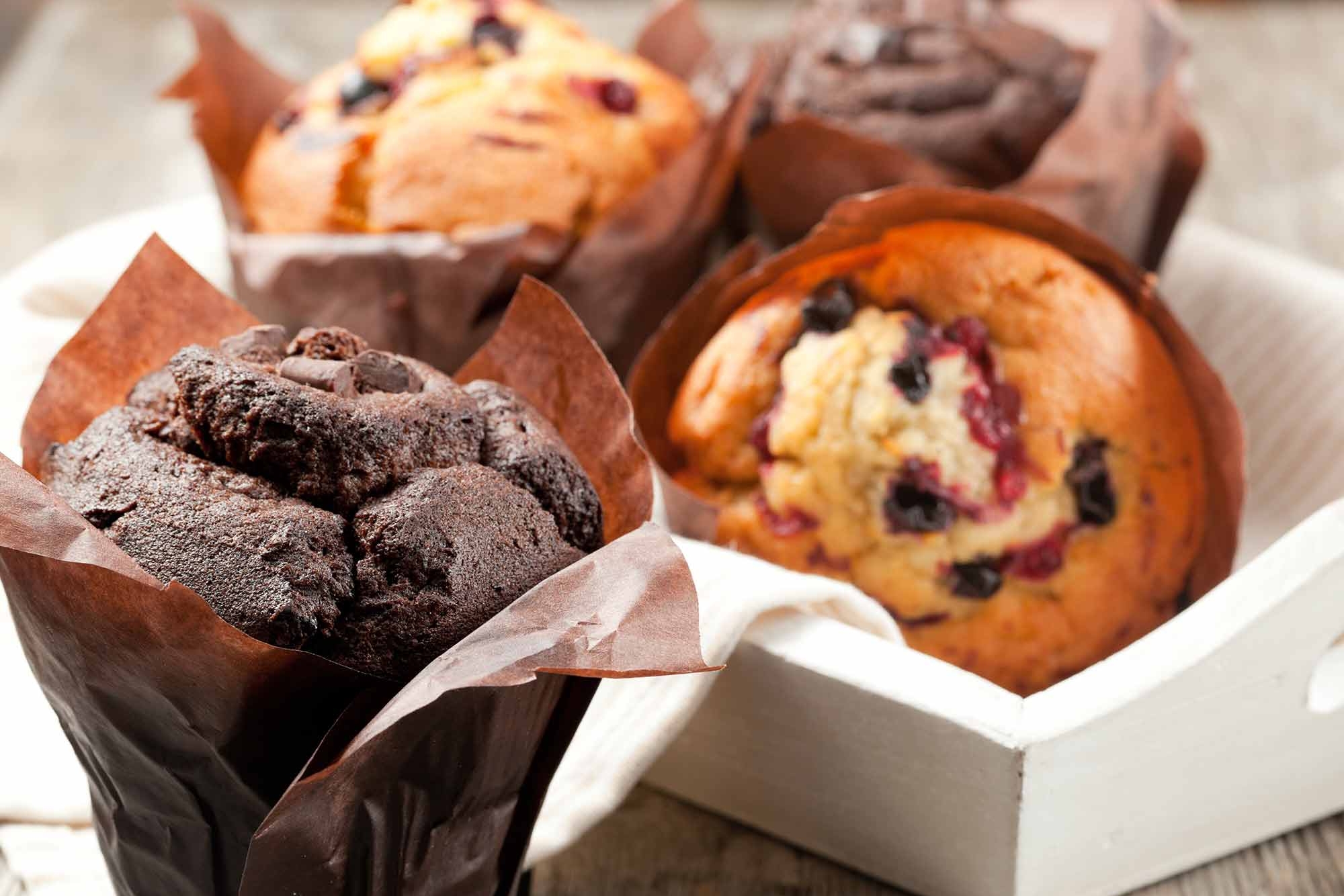 Muffinauswahl im Café am Mittelweg 