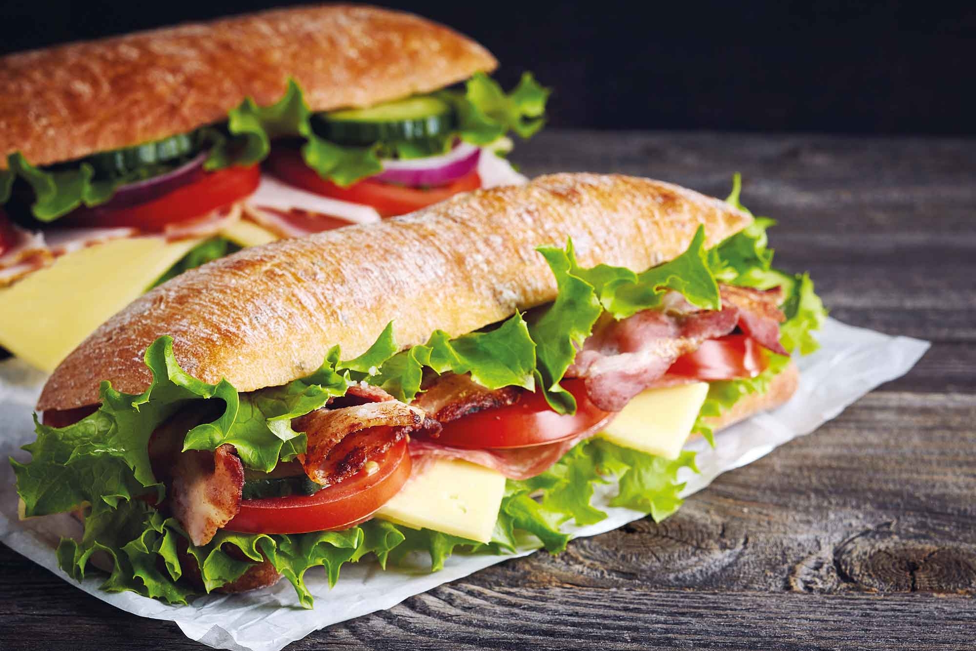 Frische Sandwiches in der Mensa Philturm