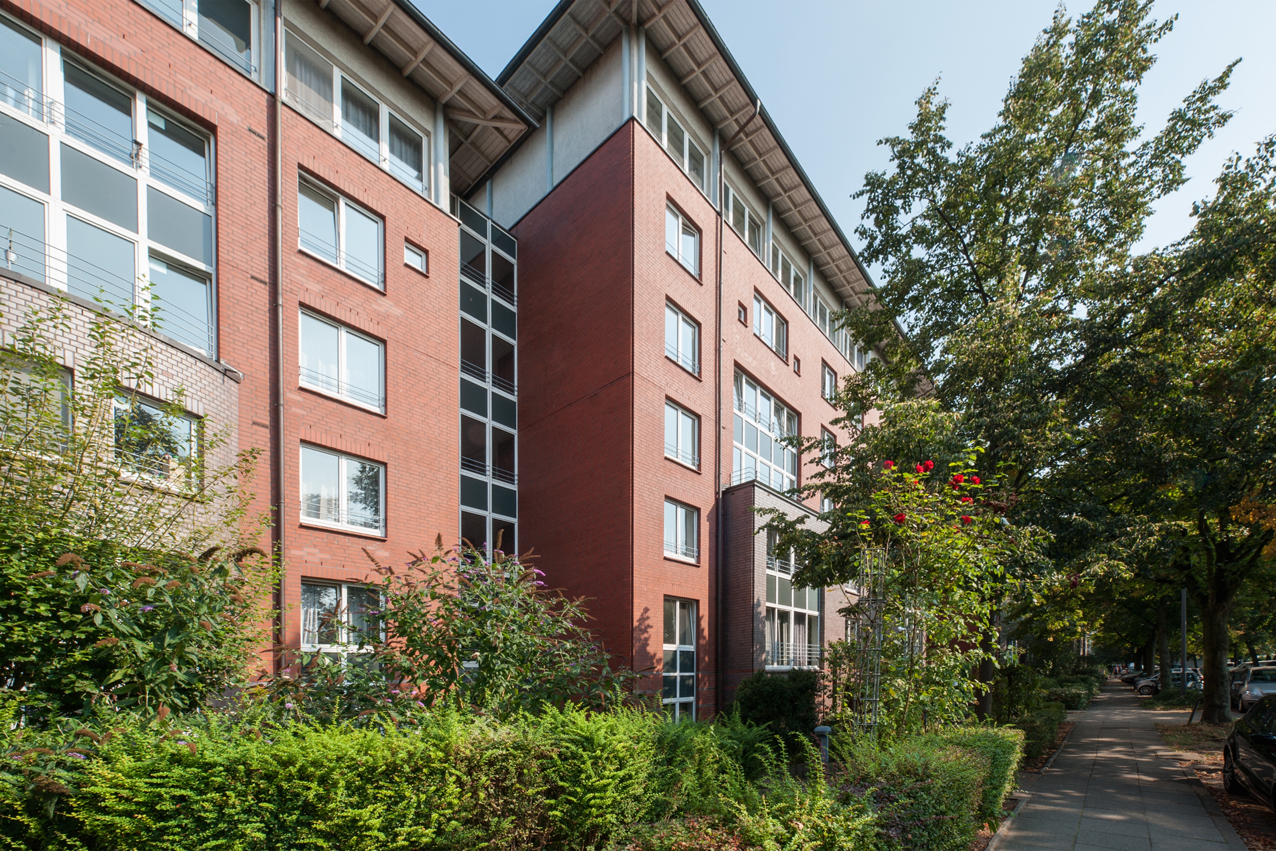 Außenansicht der Wohnanlage Europa- und Georgi-Haus