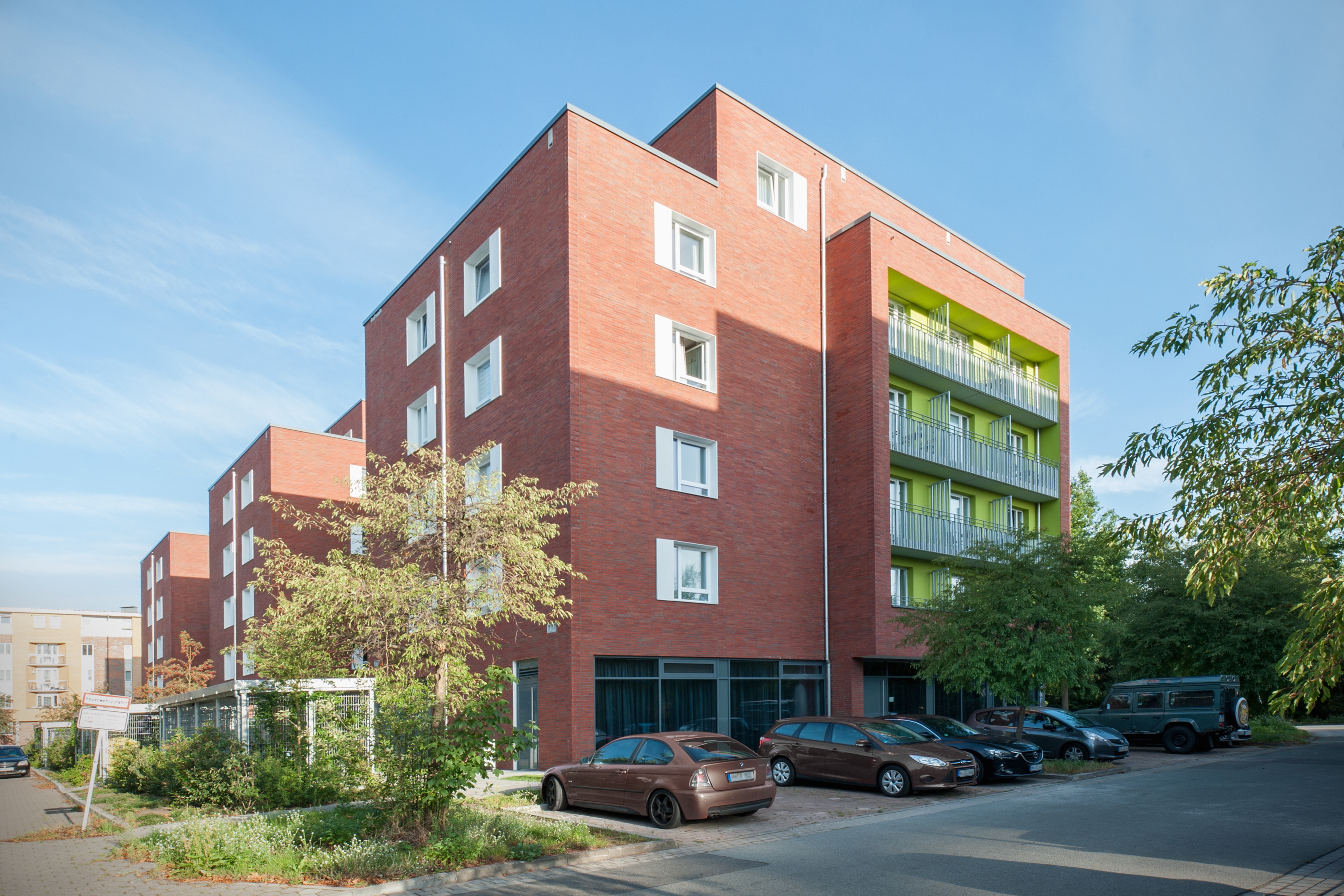 Außenansicht der Wohnanlage Sophie-Schoop-Haus