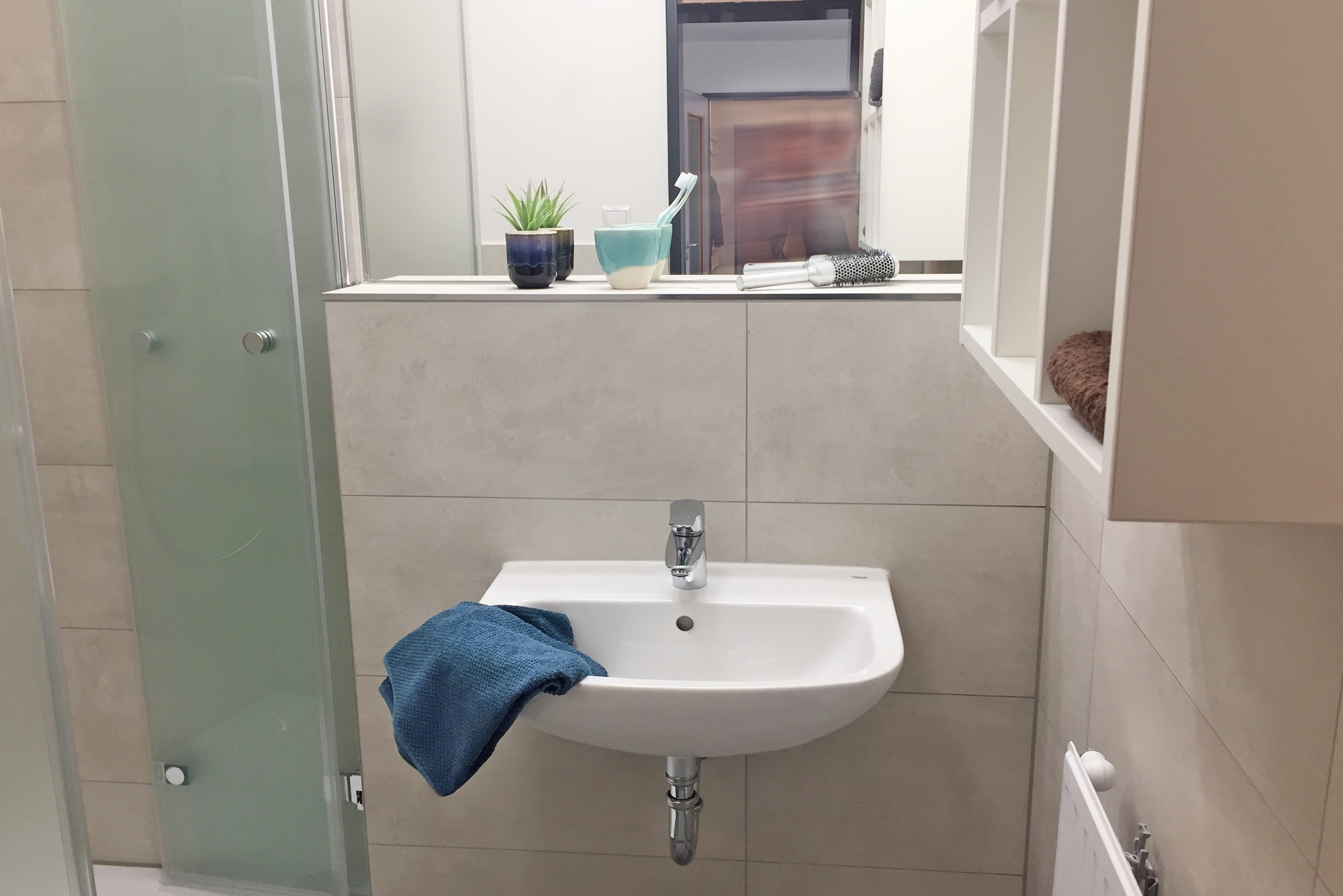 Badezimmer in der Wohnanlage Europa- und Georgi-Haus